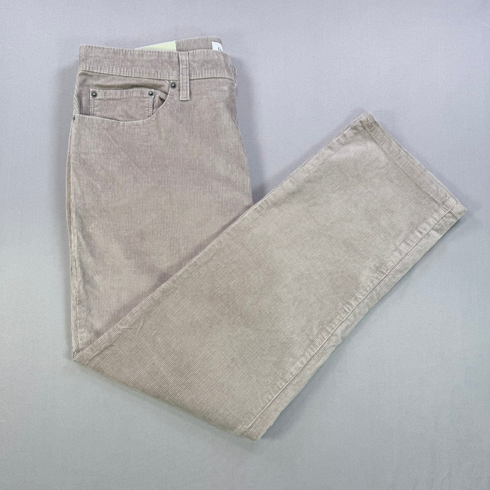 Goodfellow Mens 34x30 Tan Cotton Corduroy Straight Fit 5-Pocket Pant NWT
